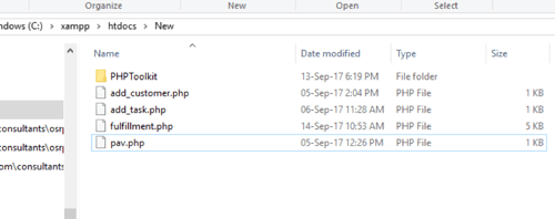 Place code inside Xampp htdocs new