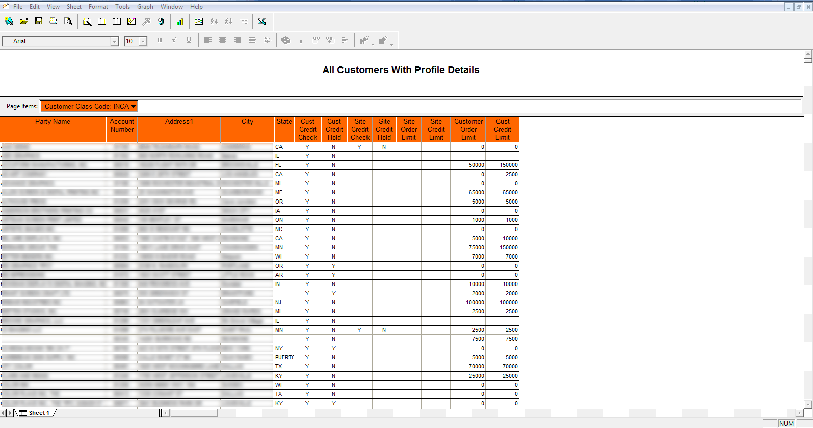 oracle discoverer customer profile report